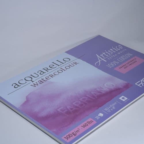 12" x 18" Artistico Smooth Watercolour Block by Fabriano