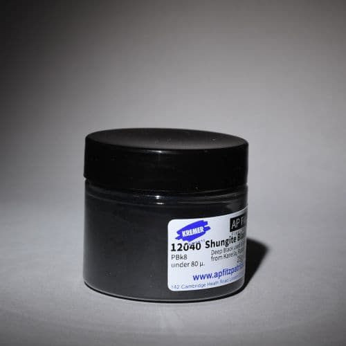 12040 Russian Black, Shungit Black Kremer Pigment, 25g