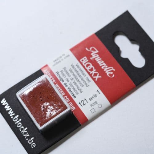 121 Venetian Red Blockx Watercolour Half Pan.