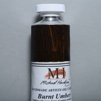 126 Burnt Umber Michael Harding Oil Colour, 225ml tube. 5% off.
