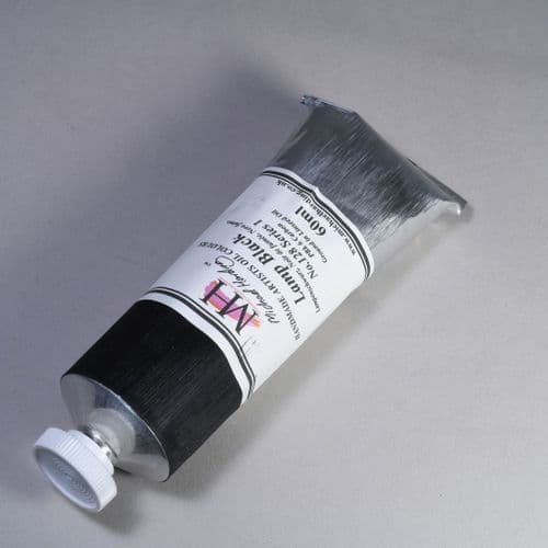 128 Lamp Black Michael Harding Oil Colour, 60ml tube