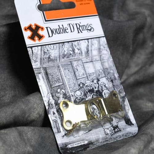 12859. Double 'D' Rings. Brassed with Screws. 'X' Brand, carton