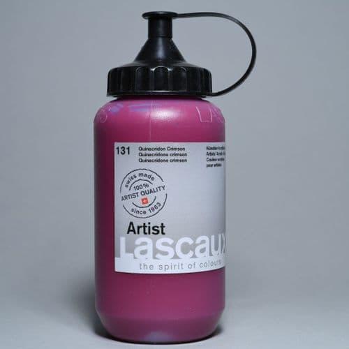 131 Quinacridone Crimson. Lascaux Artists' Acrylic, 390ml bottle