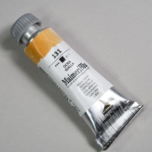 131 Yellow Ochre Maimeri Blu Watercolor, 12ml tube.