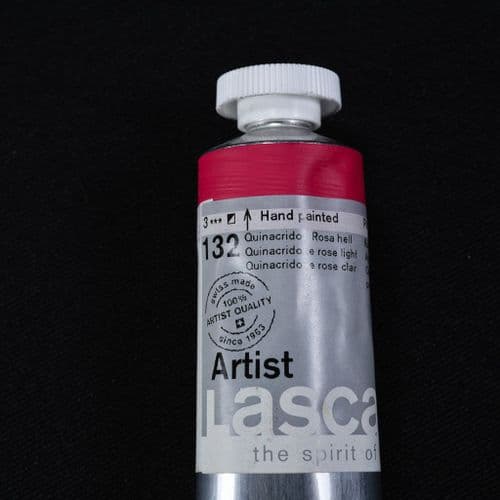 132 Quinacridone Rose Light. Lascaux Artists' Acrylic, 45ml tube