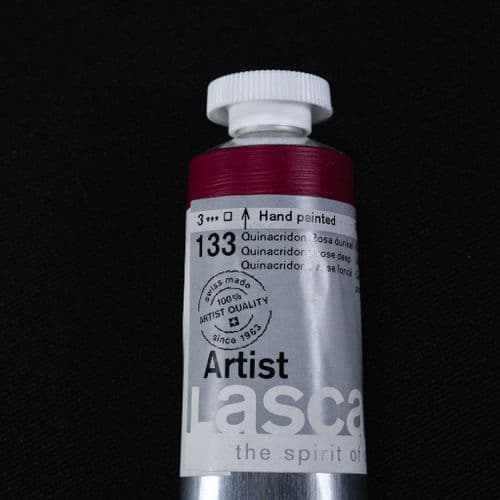 133 Quinacridone Rose Deep. Lascaux Artists' Acrylic, 45ml tube
