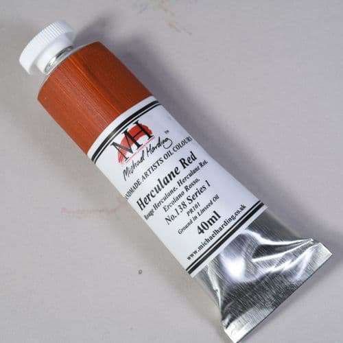 138 Herculane Red Michael Harding Oil Colour, 40ml tube