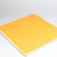 138119 USKbooks Watercolour Sketchbook, Mustard Linen Cover, Concertina 20cm x 20cm