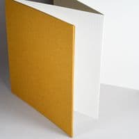 138119 USKbooks Watercolour Sketchbook, Mustard Linen Cover, Concertina 20cm x 20cm