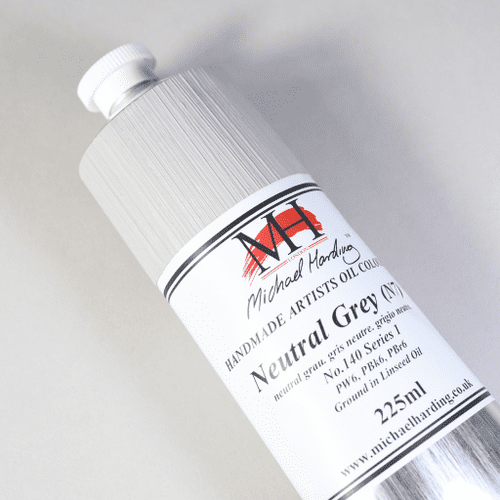 140 Neutral Grey N7 Michael Harding Oil Colour, 225ml tube