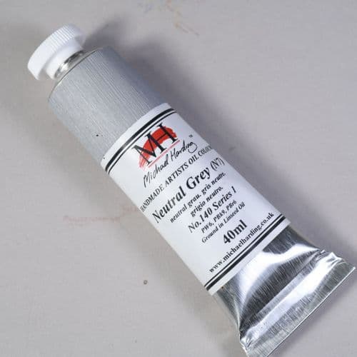140 Neutral Grey N7 Michael Harding Oil Colour, 40ml tube