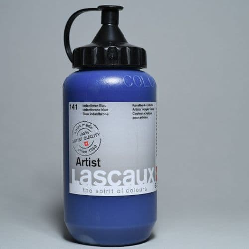 141 Indanthrone Blue. Lascaux Artists' Acrylic, 390ml bottle
