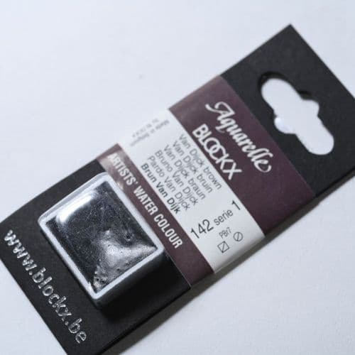 142 Van Dyke Brown Blockx Watercolour Half Pan. 10% off (Discount applied at checkout).