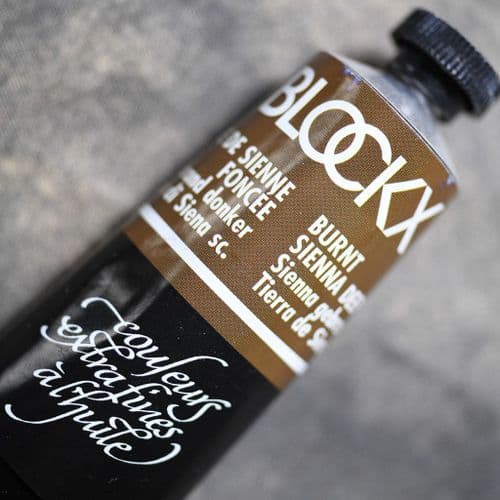 143 Burnt Sienna Deep Blockx Oil Colour, 200ml tube.