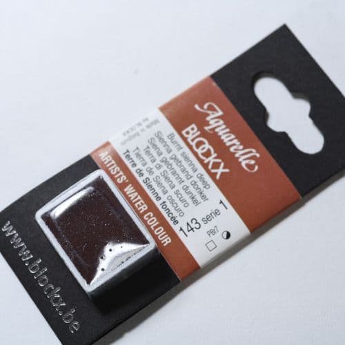 143 Burnt Sienna Deep Blockx Watercolour Half Pan.