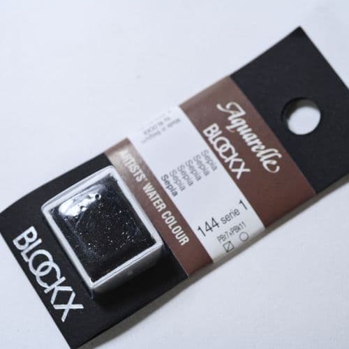 144 Sepia Blockx Watercolour Half Pan.