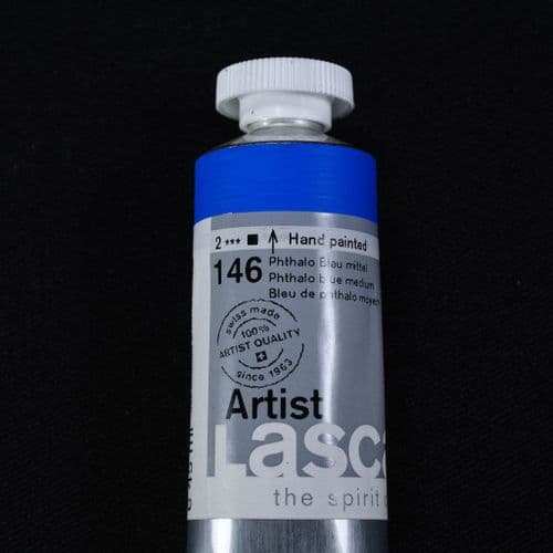 146 Phthalo Blue Medium, Lascaux Artists' Acrylic, 45ml tube