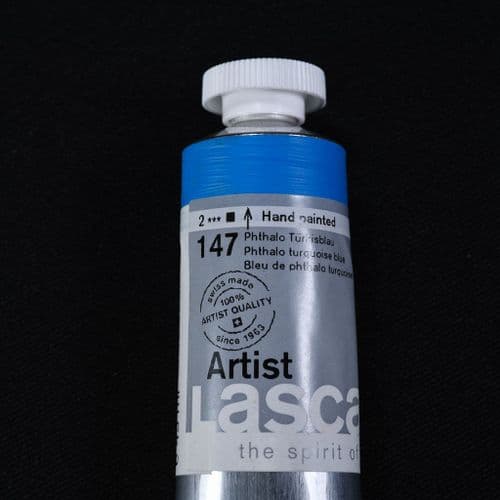 147 Phthalo Turquoise Blue, Lascaux Artists' Acrylic, 45ml tube
