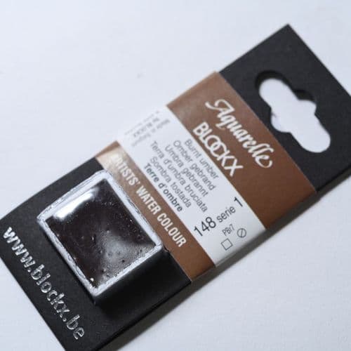 148 Burnt Umber Blockx Watercolour Half Pan.