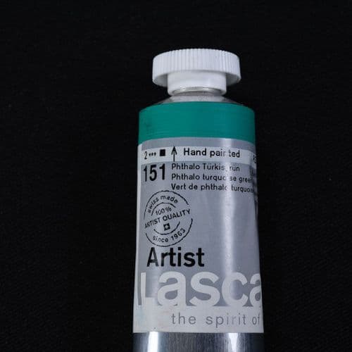 151 Phthalo Turquoise Green, Lascaux Artists' Acrylic, 45ml tube