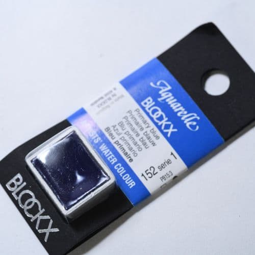 152 Primary Blue Blockx Watercolour Half Pan.