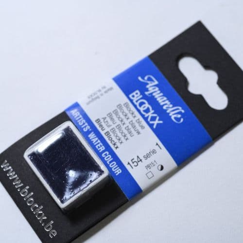 154 Blockx Blue Blockx Watercolour Half Pan.