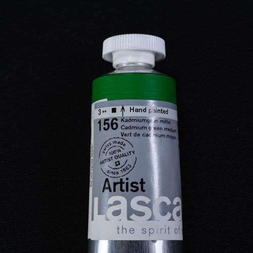 156 Cadmium Green Medium, Lascaux Artists' Acrylic, 45ml tube
