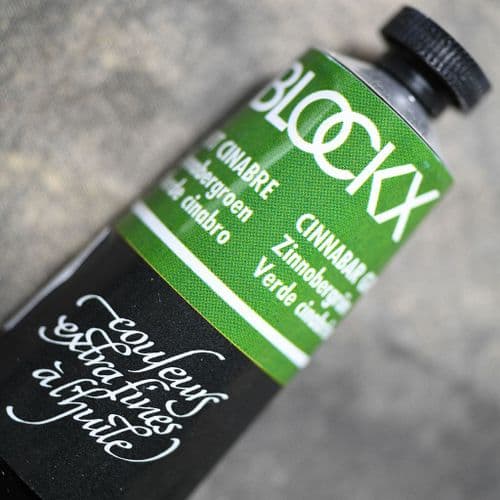 163 Cinnabar Green Blockx Oil Colour, 200ml tube.