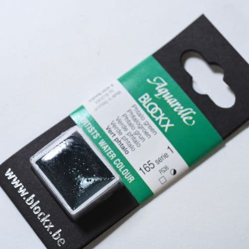 165 Phtalo Green Blockx Watercolour Half Pan.