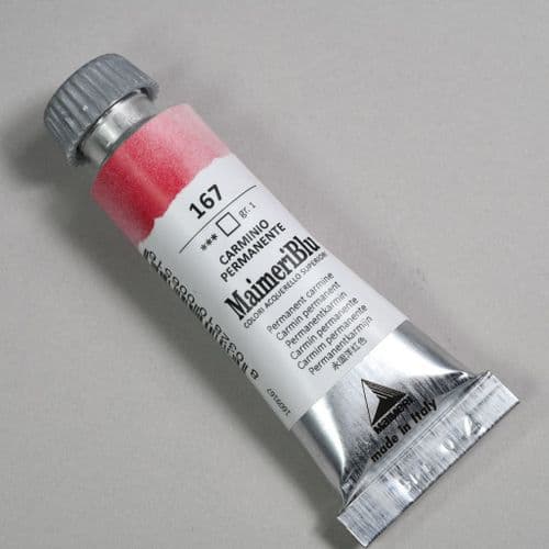 167 Permanent Carmine Maimeri Blu Watercolor, 12ml tube.
