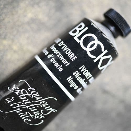 171 Ivory Black Blockx Oil Colour, 200ml tube.