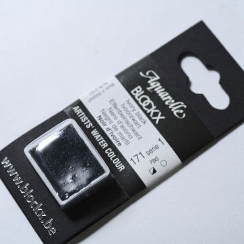 171 Ivory Black Blockx Watercolour Half Pan.