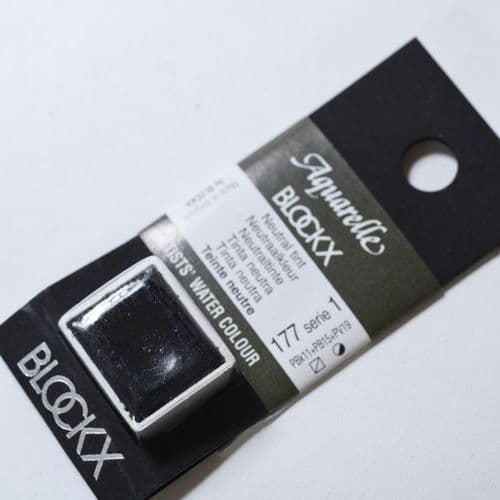 177 Neutral Tint Blockx Watercolour Half Pan.