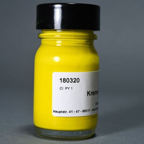 180320 Yellow Kremer Shellac Ink, 30ml jar