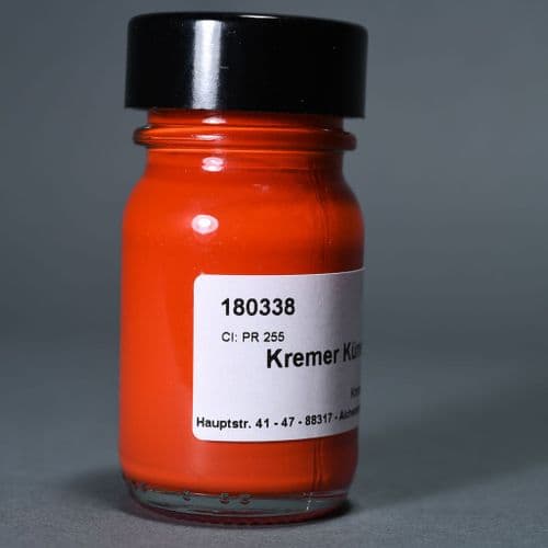 180338 Scarlet Kremer Shellac Ink, 30ml jar