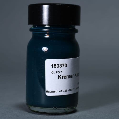 180370 Green-Bluish Kremer Shellac Ink, 30ml jar