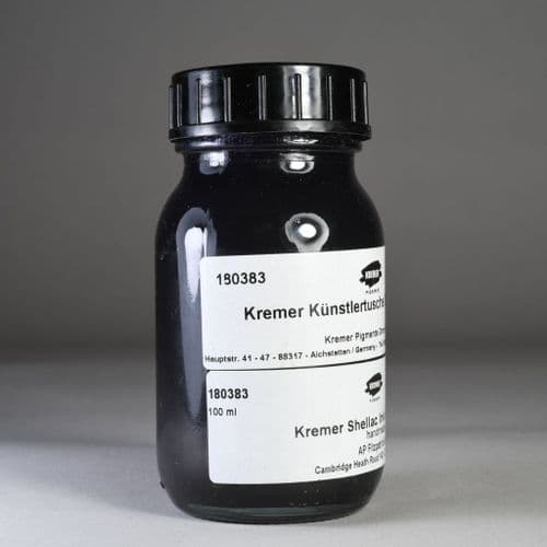 180383 Violet Black Kremer Shellac Ink, 100ml jar