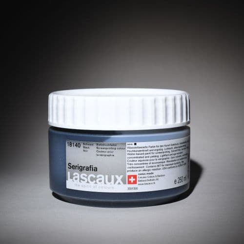 18140 Black Serigrafia. Lascaux, 250ml plastic container