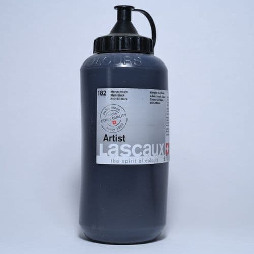 182 Mars Black. Lascaux Artists' Acrylic, 750ml plastic container