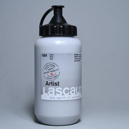 184 Grey. Lascaux Artists' Acrylic, 390ml plastic container