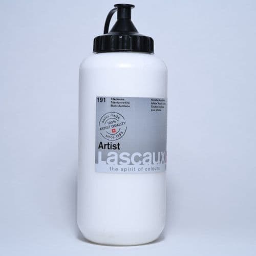 191 Titanium White. Lascaux Artists' Acrylic, 750ml plastic container