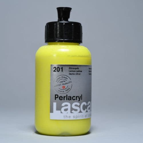 201 Lemon Yellow Lascaux Perlacryl, 85ml plastic container