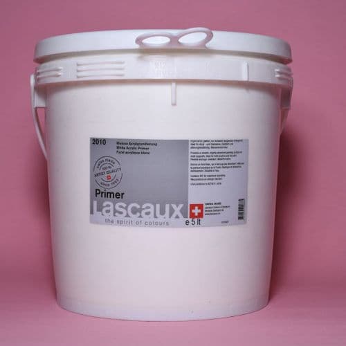 2010 Acrylic White Primer, Lascaux, 5 lt plastic container