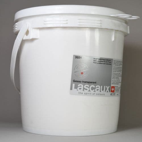 2021 Acrylic Transparent Gesso, Lascaux, 5 lt bucket