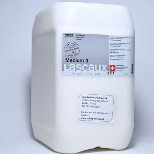 2033 Medium 3 Satin. Lascaux, 5 lt plastic container