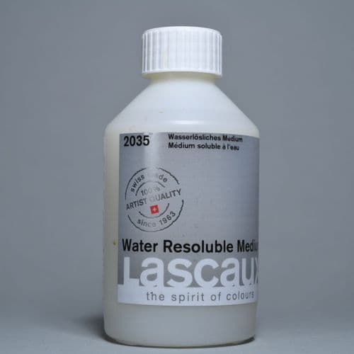 2035 Water Resoluble Acrylic Medium. Lascaux, 250ml plastic container