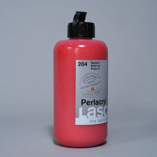 204 Bright Red Lascaux Perlacryl, 250ml plastic container