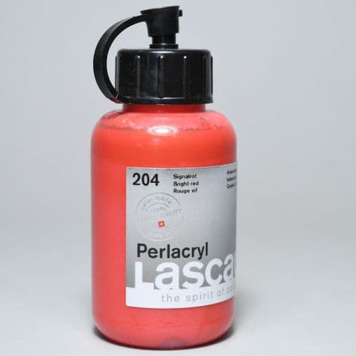 204 Bright Red Lascaux Perlacryl, 85ml plastic container