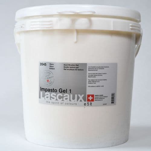 2045 Impasto Gel 1 Gloss. Lascaux, 5 lt plastic container