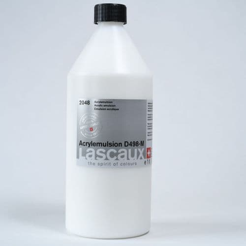 2048 Acrylic Emulsion D498-M. Lascaux, 1 lt plastic container